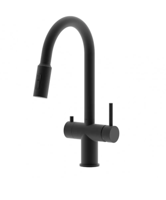 Смесители для кухни с выдвижной лейкой и под фильтр Vieir  V15060-C черный