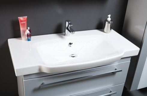 Тумба с раковиной Puris Kera Trends SETSE1001 722/161 100 белая высокоглянцевая