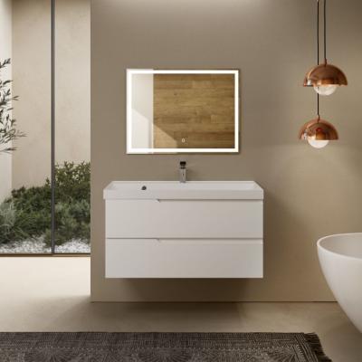 Тумба под умывальник подвесная AQUAme "S3" AQM900310WH 100 см., цвет белый глянец.