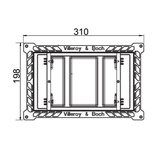 Монтажная рамка Villeroy & Boch ViConnect 922159LC нержавеющая сталь