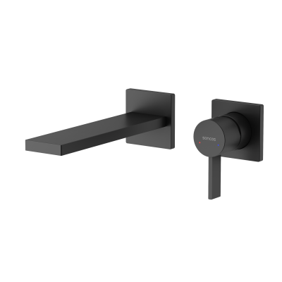 Смеситель для раковины SANCOS Linn c внутренней частью, черный матовый,  SC9021MB