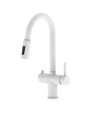 Смесители для кухни с выдвижной лейкой и под фильтр Vieir  V15060-F белый