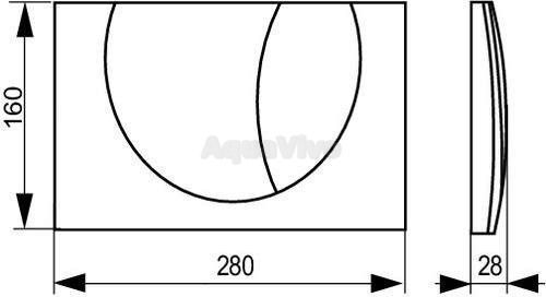 Кнопка смыва Sanit S801 16.801.81.0000 глянцевый хром