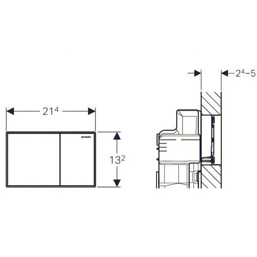 Кнопка смыва Geberit Sigma 60 115.640.SJ.1 черная