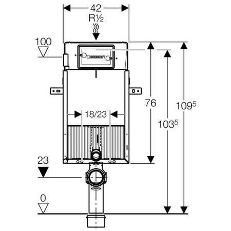 Смывной бачок скрытого монтажа Geberit Kombifix UP820 110.170.00.1