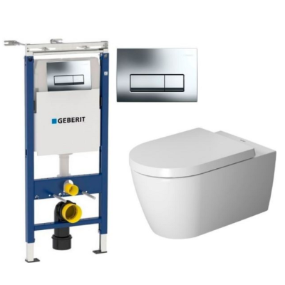 Комплект унитаз Duravit ME by Starck 45290900A1 + инсталляция Geberit Duofix 458.125.21.1