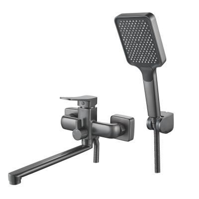 Смеситель для ванны Shevanik S99 S9AK90KM2TWZ универсальный, оружейная сталь