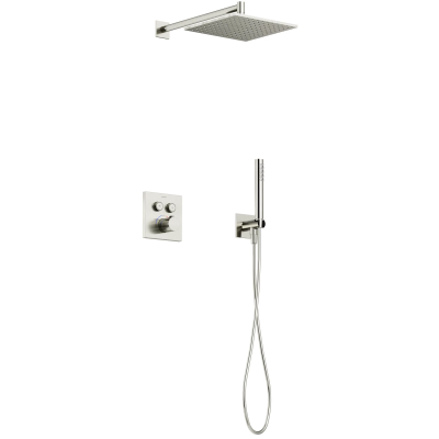 Душевой комплект Sancos Linn SC9022BN 250 мм, с термостатом, никель