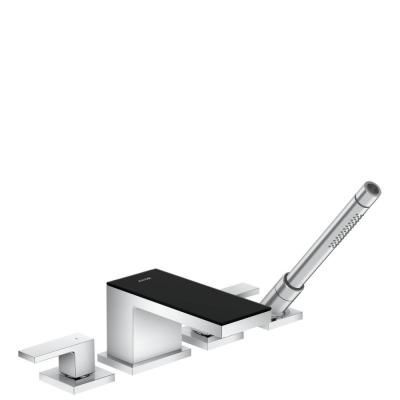 Смеситель Axor AX MyEdition 47430600 на борт ванны, хром/черное стекло