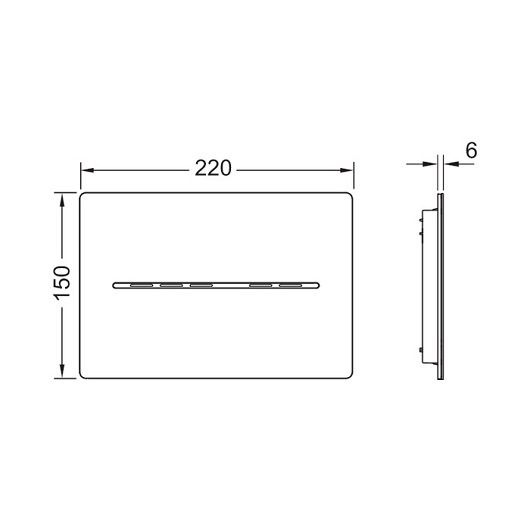 Кнопка смыва Tece TECEsolid 9240455 электронная, батарея 12 В, черный матовый