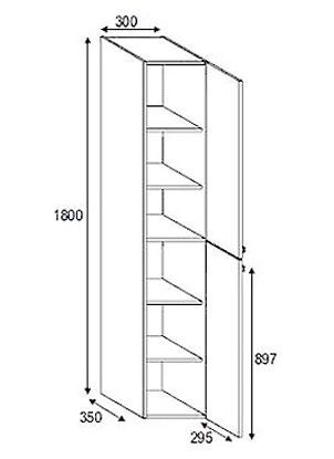 Шкаф-пенал Gorenje Quadra E 30.05 дуб антрацит R