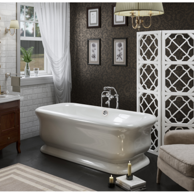 Акриловая ванна Tiffany World TW180 bi/cr 180х85 белый