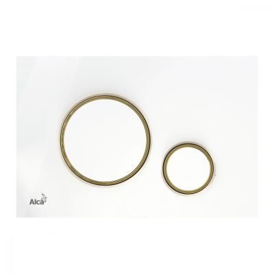 Кнопка смыва AlcaPlast THIN M775  белый, золотой