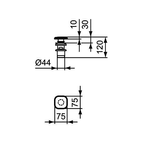 Донный клапан для раковины Ideal Standard T3630AA
