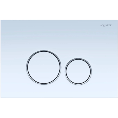 Кнопка смыва Aquatek PNS-0000011 для инсталляции, белый глянец/хром/белый глянец