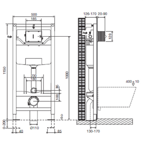 Система инсталляции Jacob Delafon E5504-NF