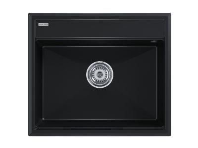 Мойка для кухни кварц Paulmark STEPIA PM115951-BLM,  черный металлик