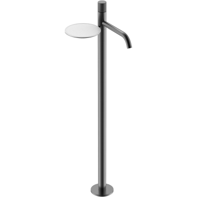 Смеситель напольный для раковины Boheme Stick Spirale 120-GM.4 графит матовый