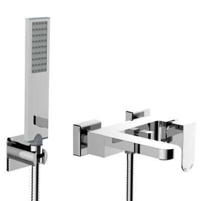 Смеситель для ванны Bossini GILLO с ручным душем, керамический картридж, шланг из латуни 125 см, хром Z00727.030