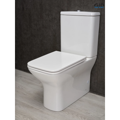 Унитаз-компакт GID Tn2125 безободковый, с сиденьем микролифт, белый