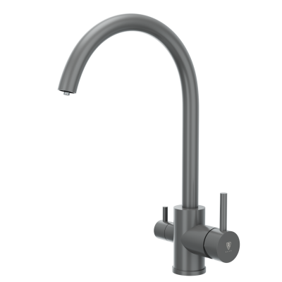 Смеситель для кухонной мойки с фильтром RUSH графит (SUS9035-37Grey)