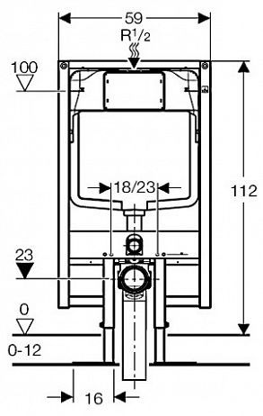 Система инсталляции Geberit Duofix UP700 111.726.00.1 для унитазов