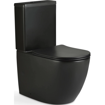 Унитаз-компакт GID Tn2188TF-BM безободковый, торнадо, с сиденьем микролифт, черный матовый