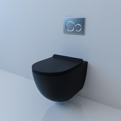 Унитаз подвесной Esbano Garcia безободковый, черный матовый