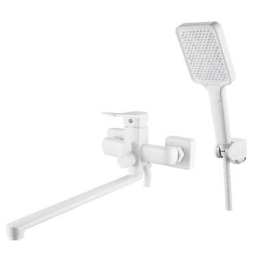 Смеситель для ванны однорычажный  Shevanik S9922C, Белый