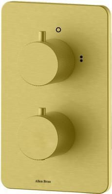 Смеситель для ванны Allen Brau Priority 5.3U123-GB (с внутренней частью, 3 выхода) золото браш