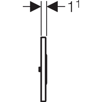 Кнопка смыва Geberit Sigma 10 116.025.SN.1 нержавеющая сталь
