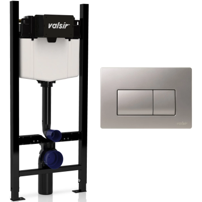 Инсталляция для унитаза Valsir Winner S KIT P1 CrM VS0853202 с кнопкой смыва, матовый хром