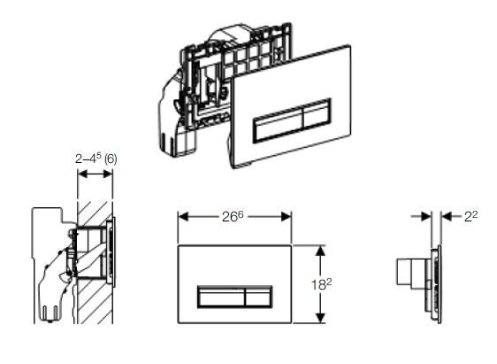 Кнопка смыва Geberit Sigma 40 115.600.KQ.1 с системой удаления запаха