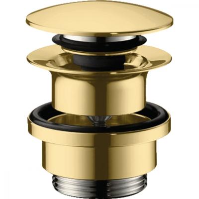 Донный клапан для раковины Hansgrohe 50100990 Push-Open полированное золото