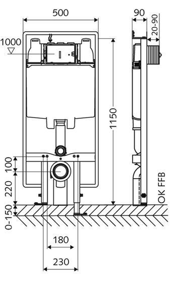Инсталляция для унитаза Schell Montus С90 Slim SCL030610099