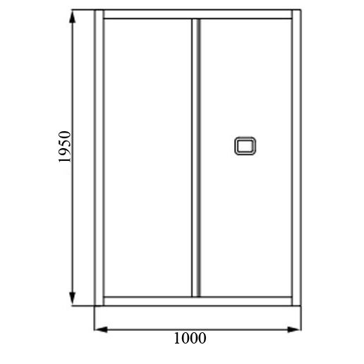 Душевая дверь Cerutti SPA BELLA D101B 100x195 прозрачное стекло/черный профиль