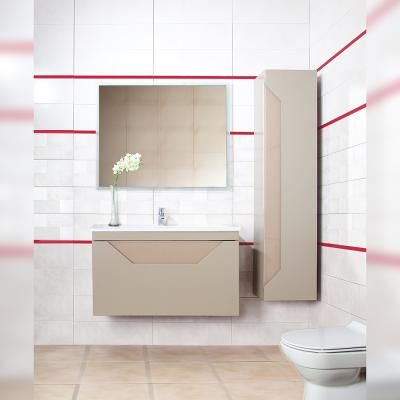 Комплект мебели для ванной Бриклаер БРАЙТОН 100B, бежевый