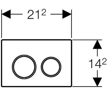 Кнопка смыва Geberit Kappa 21 115.240.KH.1 хром, кольцо матовый хром