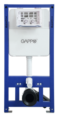 Инсталляция для подвесного унитаза пневматическая Gappo GM3003 без клавиши