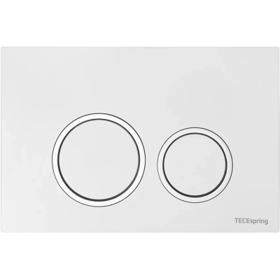 Кнопка смыва Tece TECEspring R 9940103 для инсталляции, белый глянец/хром/белый глянец
