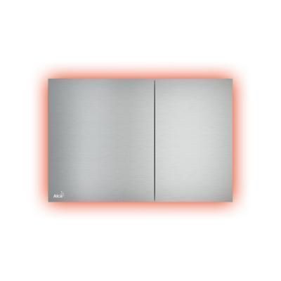 Кнопка смыва AlcaPlast Flat AIR LIGHT-RED металл матовый, подсветка красная
