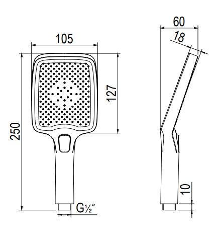 Встроенная душевая система RUSH Thira (TR3635-60Grey)