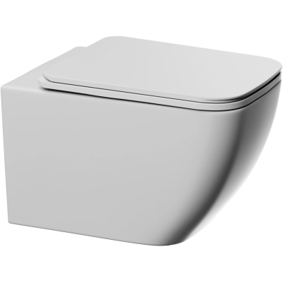 Унитаз подвесной Abber Ultra AC1303 безободковый, с сиденьем микролифт, белый