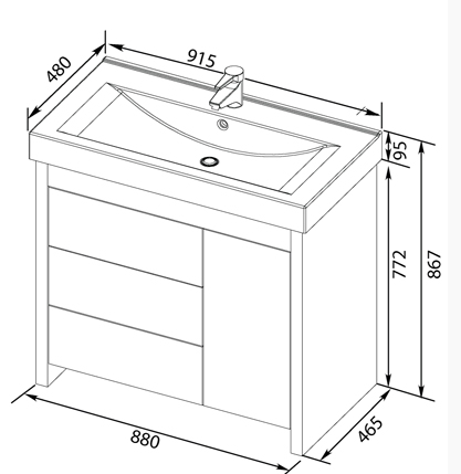 Тумба под раковину Aquanet Тиана 00177070 90 венге