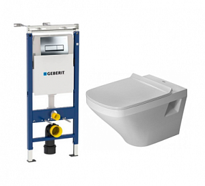 Комплект унитаз подвесной Duravit DuraStyle 2538090000+ инсталляция  458.125.21.1