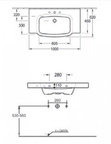 Тумба с раковиной Puris Kera Trends SETSE1001 722/161 100 белая высокоглянцевая