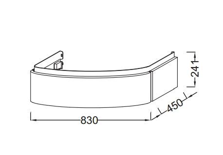 Тумба с раковиной Jacob Delafon Presquile 100 см, 1 ящик, белый бриллиант