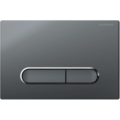 Кнопка смыва Charus Magnus FP.340.GRP.01 для инсталляции, графит матовый/хром/графит матовый