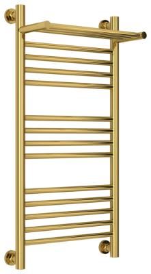 Полотенцесушитель водяной Сунержа Богема+ с 1 полкой 03-0223-8040 800x400 золото