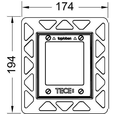 Монтажная рамка TECE 9242649  для установки стеклянных панелей TECEloop Urinal, хром
